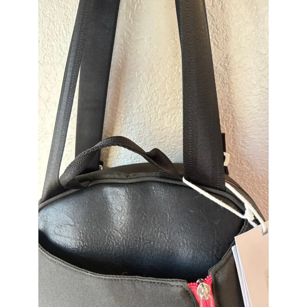 Doubletake Convertible Backpack Tennis Bag Black Pink Trim NWT